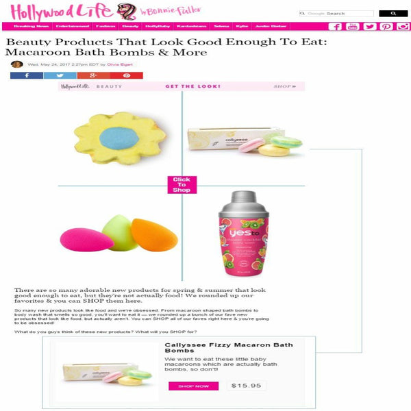 Hollywood Life Online Spotlights Fizzy Macaron Bath Bombs